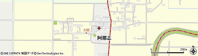 埼玉県児玉郡美里町阿那志1886周辺の地図