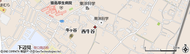 茨城県古河市西牛谷824周辺の地図