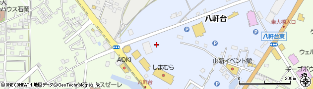 茨城県石岡市八軒台周辺の地図