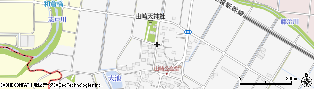 埼玉県深谷市山崎周辺の地図