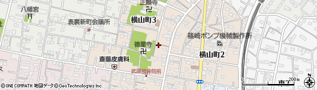 茨城県古河市横山町周辺の地図