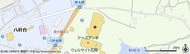 コメリパワー石岡店周辺の地図