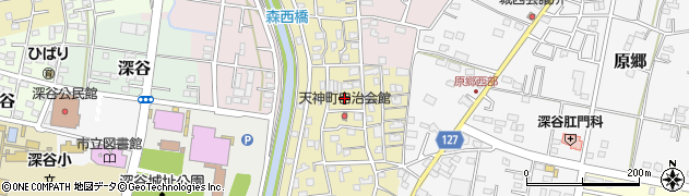 埼玉県深谷市天神町周辺の地図