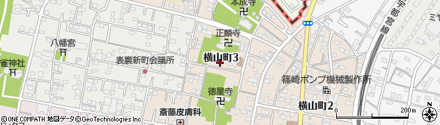茨城県古河市横山町3丁目周辺の地図