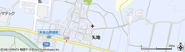 福井県あわら市矢地周辺の地図