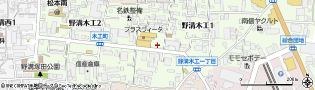 長野県松本市野溝木工周辺の地図