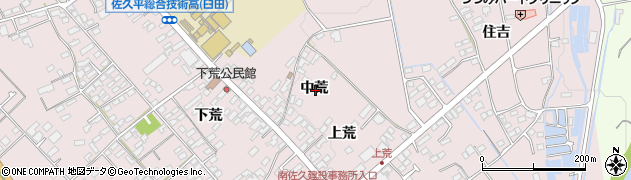 長野県佐久市臼田中荒周辺の地図