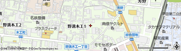 長野県松本市野溝木工1丁目周辺の地図