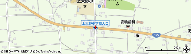 上大野小入口周辺の地図