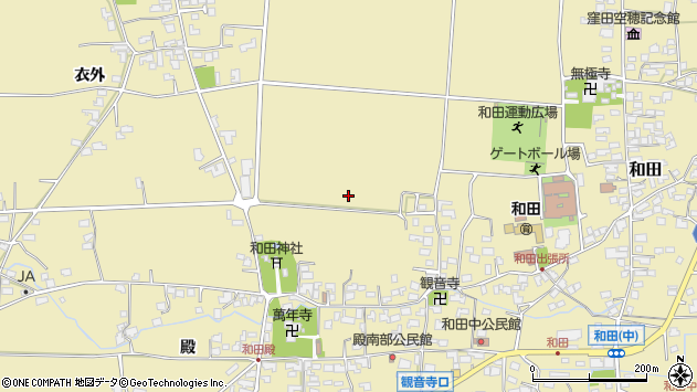 〒390-1242 長野県松本市和田の地図