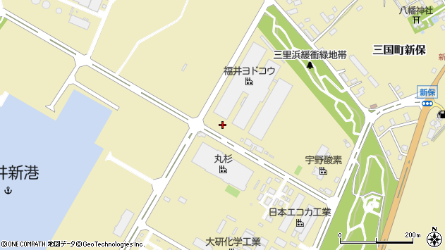 〒913-0038 福井県坂井市三国町黒目テクノポートの地図