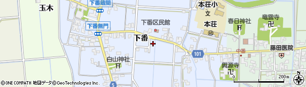 福井県あわら市下番23周辺の地図