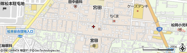 長野県松本市宮田周辺の地図