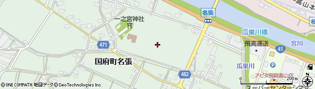 岐阜県高山市国府町名張周辺の地図