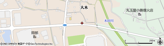 茨城県下妻市大木184周辺の地図