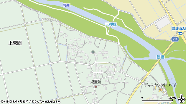 〒300-4241 茨城県つくば市上菅間の地図