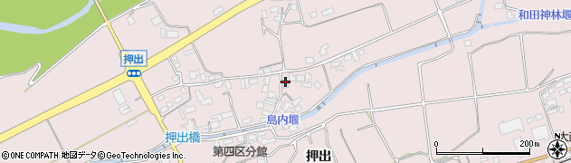 長野県松本市波田（押出）周辺の地図
