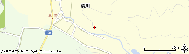 吉沢川周辺の地図