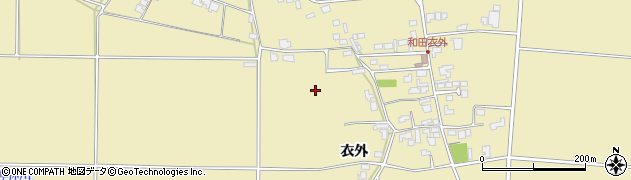 長野県松本市和田衣外周辺の地図
