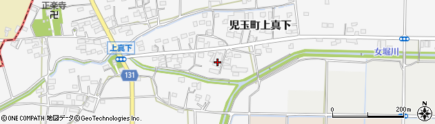 埼玉県本庄市児玉町上真下350周辺の地図