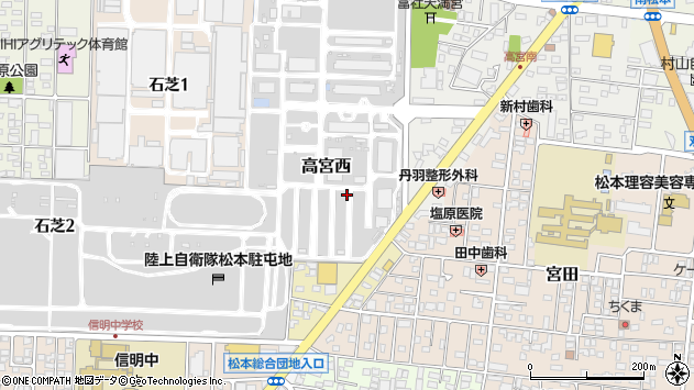 〒390-0844 長野県松本市高宮西の地図