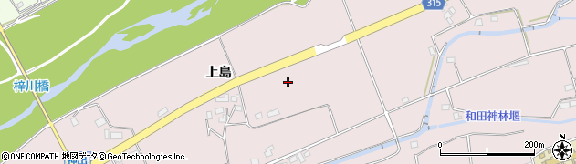 長野県松本市波田（上島）周辺の地図