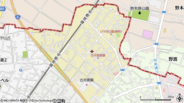 〒306-0001 茨城県古河市静町の地図