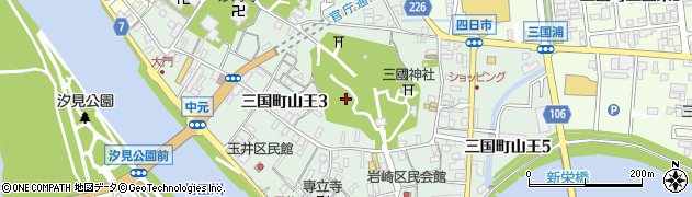 福井県坂井市三国町山王周辺の地図
