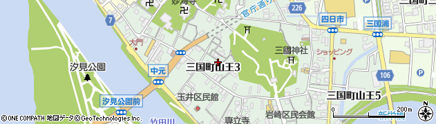 福井県坂井市三国町山王3丁目周辺の地図