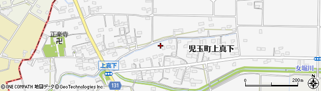 埼玉県本庄市児玉町上真下周辺の地図