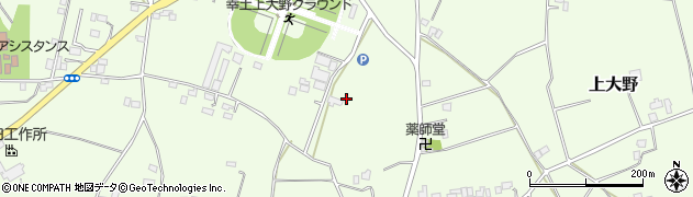 茨城県古河市上大野周辺の地図