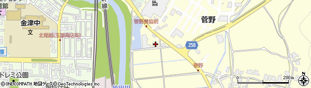 福井県あわら市菅野42周辺の地図