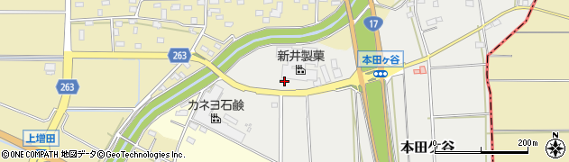埼玉県深谷市本田ケ谷102周辺の地図