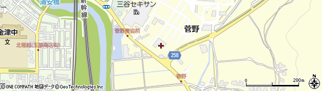 福井県あわら市菅野70周辺の地図