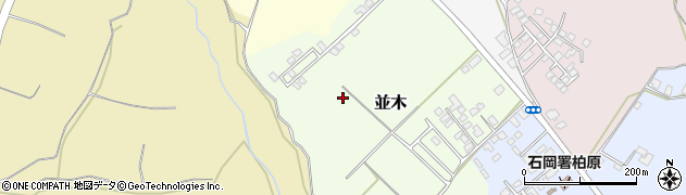 茨城県石岡市並木周辺の地図