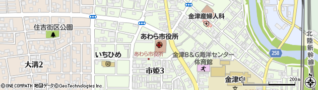 福井県あわら市周辺の地図