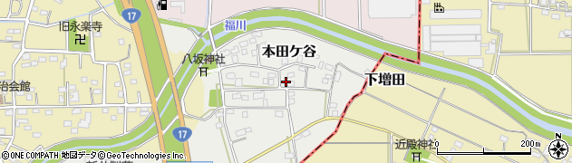 埼玉県深谷市本田ケ谷周辺の地図