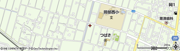 埼玉県深谷市岡周辺の地図