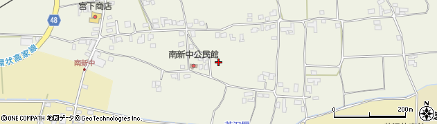 長野県松本市新村（南新中）周辺の地図
