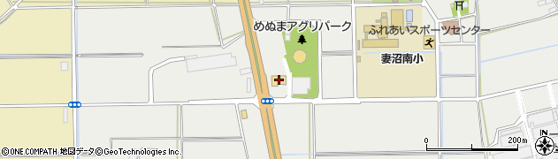 道の駅めぬま　物産センター周辺の地図