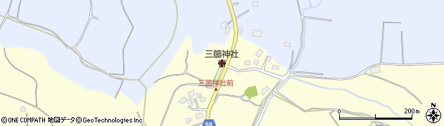 三箇神社周辺の地図