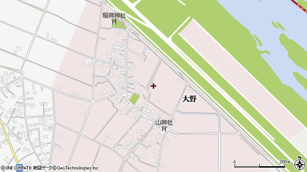〒360-0221 埼玉県熊谷市大野の地図