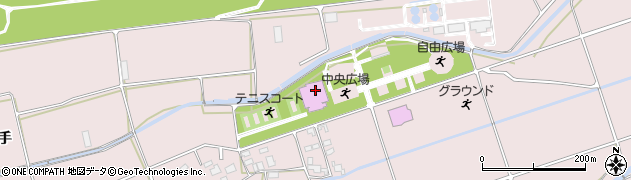 松本市　波田扇子田運動公園周辺の地図