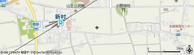 長野県松本市新村（山王）周辺の地図