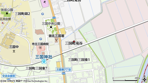 〒913-0054 福井県坂井市三国町滝谷の地図