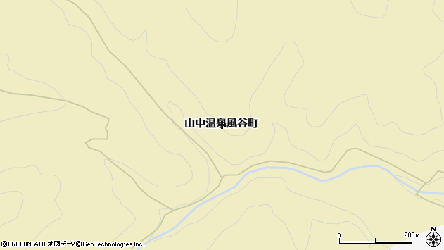 〒922-0137 石川県加賀市山中温泉我谷町の地図
