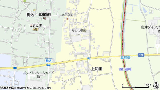〒306-0122 茨城県古河市上和田の地図