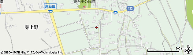 茨城県筑西市東石田周辺の地図
