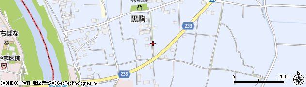 茨城県下妻市黒駒186周辺の地図