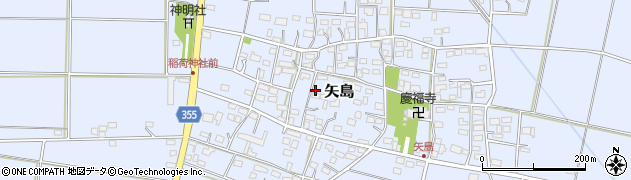 埼玉県深谷市矢島周辺の地図
